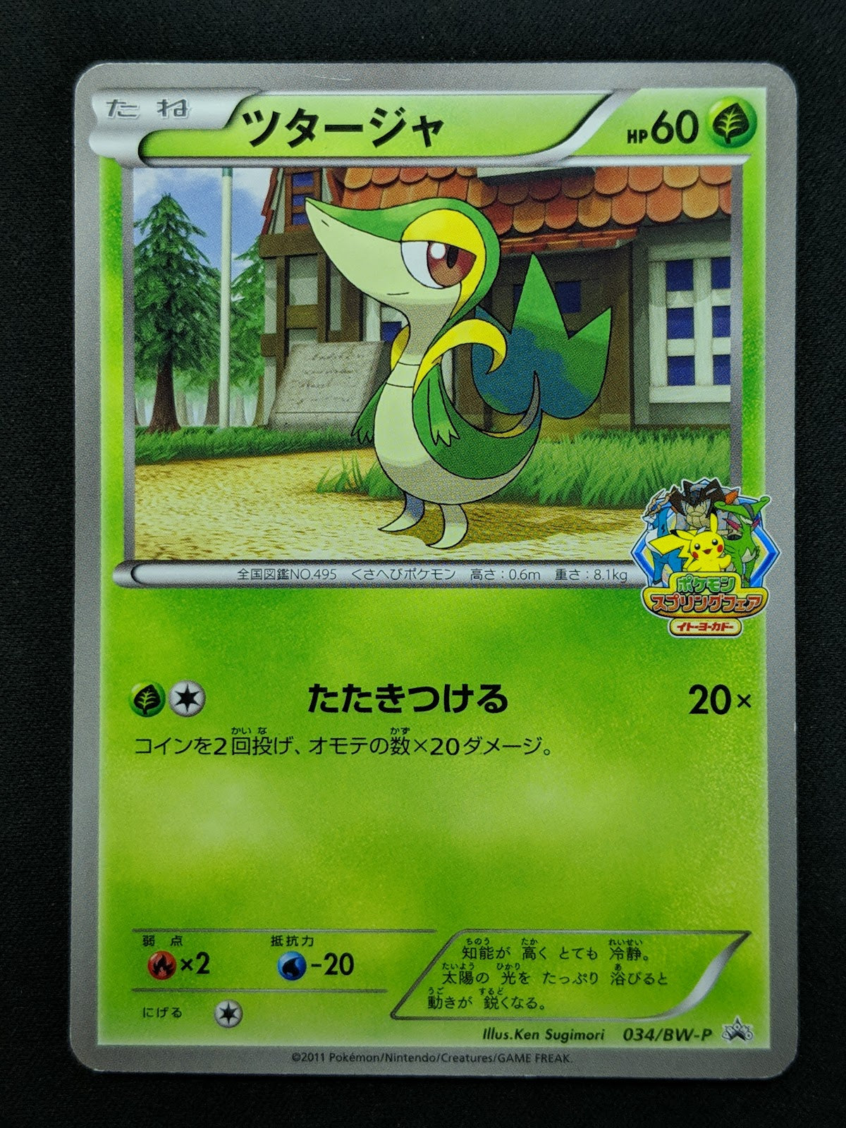 Snivy 034/BW-P Promo Pokemon Japanese 2011 Ito-Yokado BW Quiz Rally Stamp LP