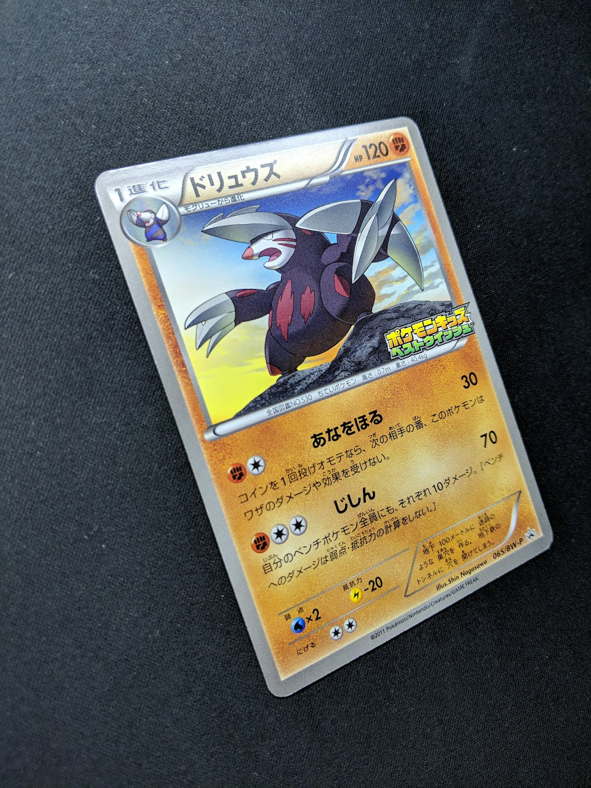 Excadrill 065/BW-P Promo Pokemon Japanese 2011 Rare Kids Special Toy Stamp LP