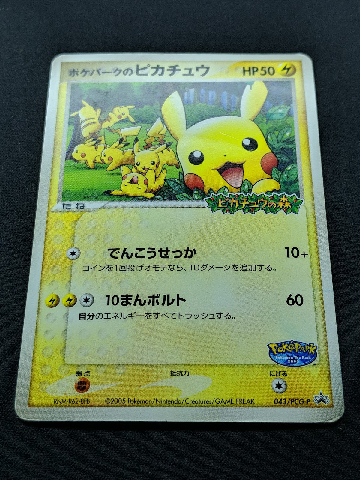 PokePark’s Pikachu 043/PCG-P Promo Pokemon Japanese 2005 Stamp Exclusive HP