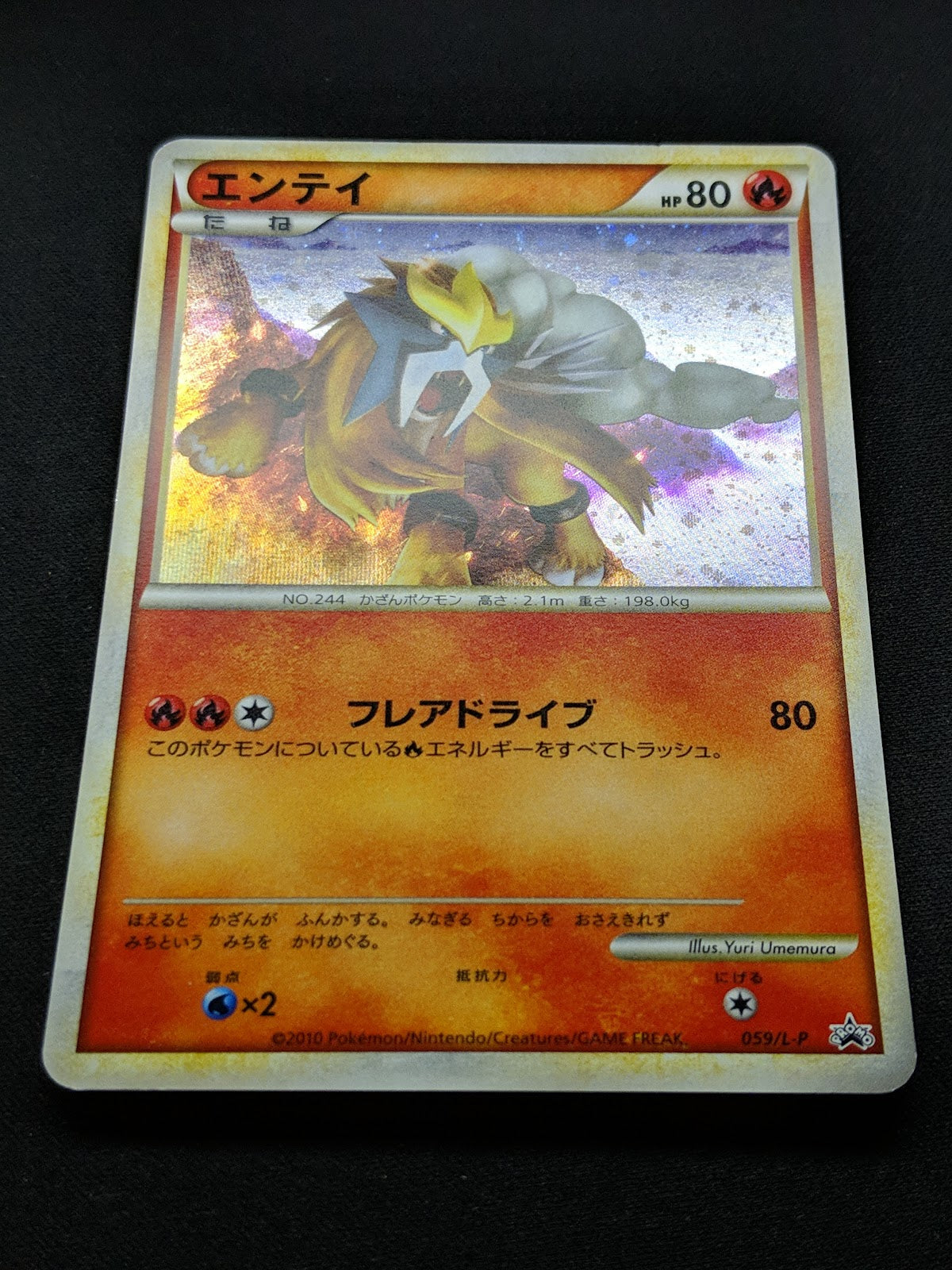 Entei 059/L-P Promo Pokemon Japanese Holo 2010 Shiny LEGEND Perfect Set LP