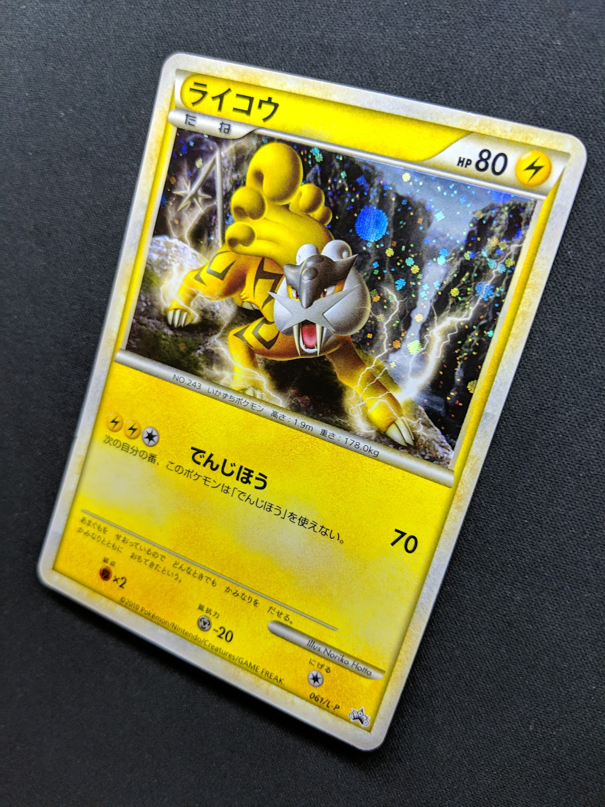 Raikou 061/L-P Promo Pokemon Japanese Holo 2010 Shiny LEGEND Perfect Set LP