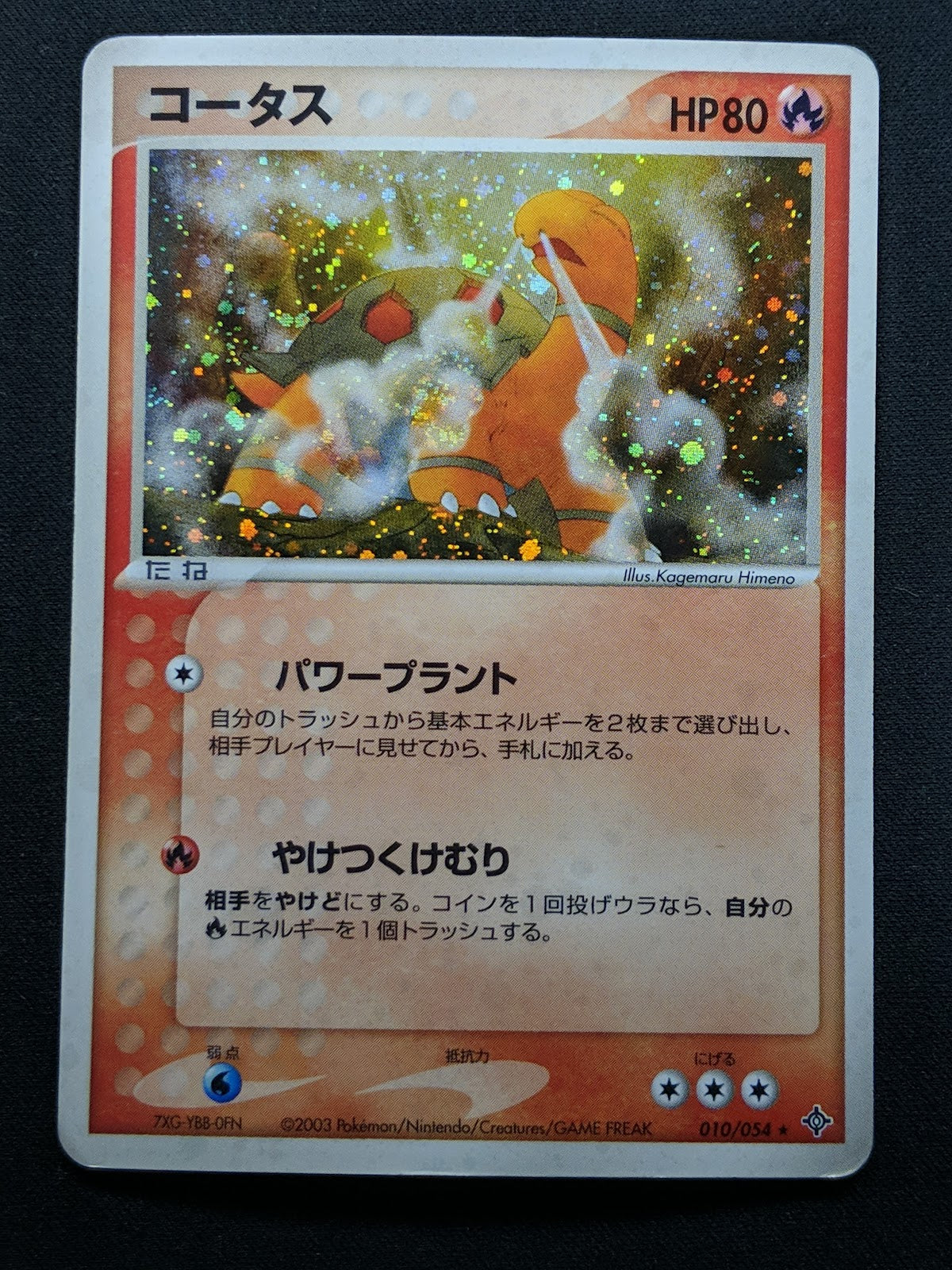 Torkoal ex Dragon 010/054 Pokemon Japanese Unlimited Rare Holo 2003 ADV MP