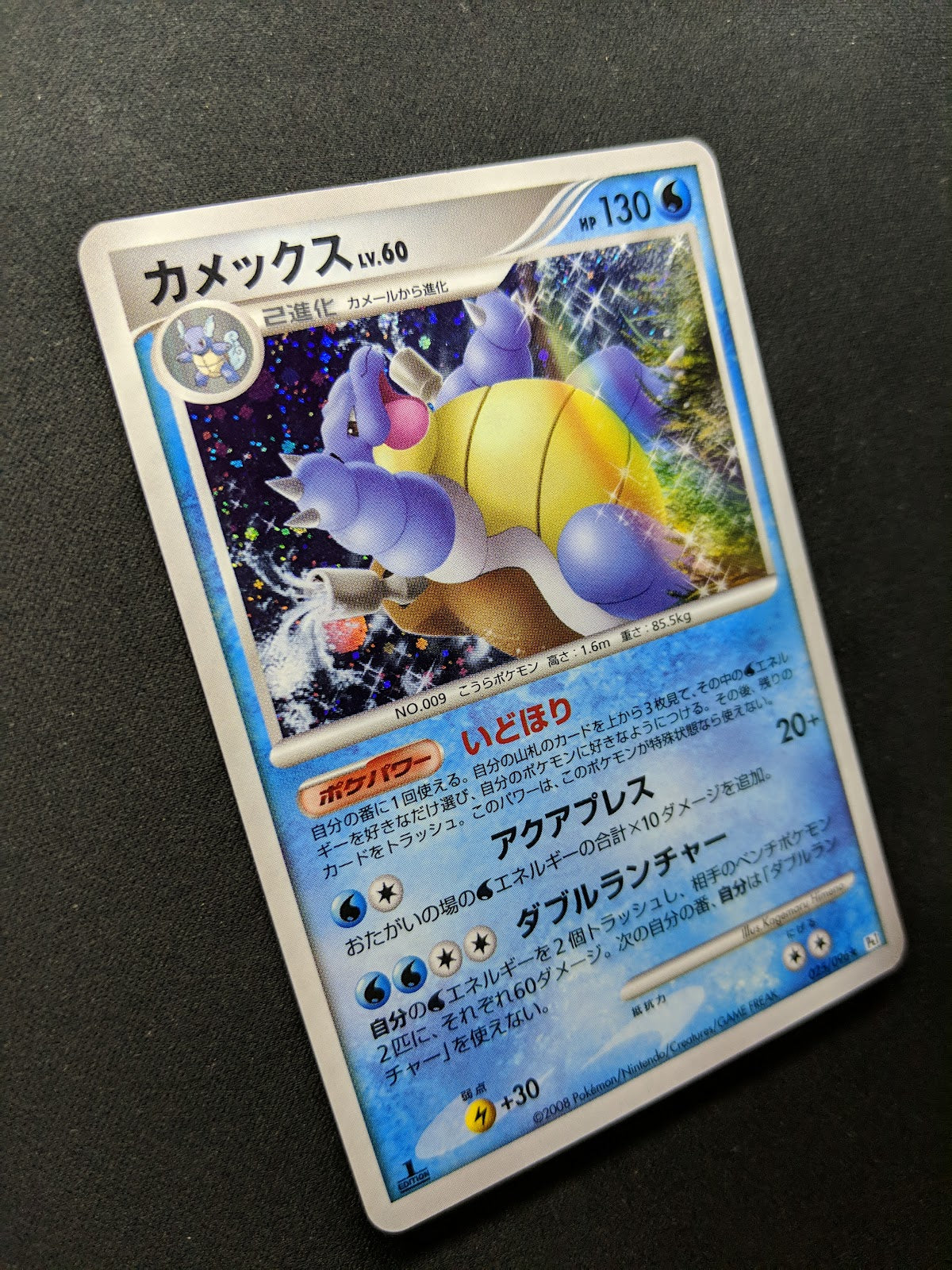 Blastoise Pt1 Platinum 025/096 Pokemon 1st Edition Japanese Rare Holo 2008 MP/LP