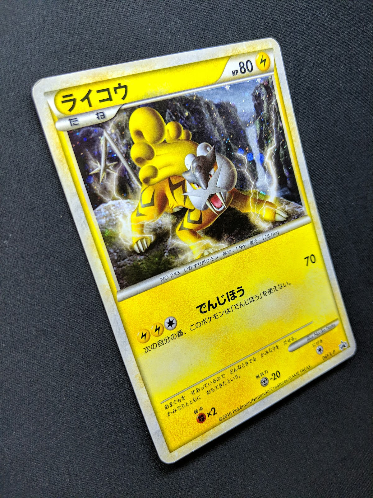 Raikou 061/L-P Promo Pokemon Japanese Holo 2010 Shiny LEGEND Perfect Set MP/LP