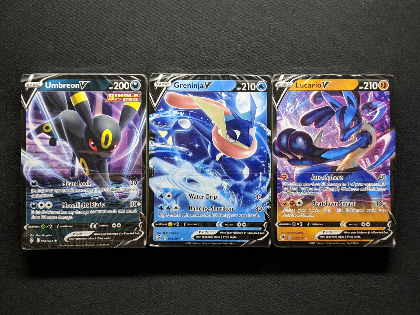 Sealed Pokemon Demo Half Decks Umbreon Lucario Greninja Non-Holo V Exclusive