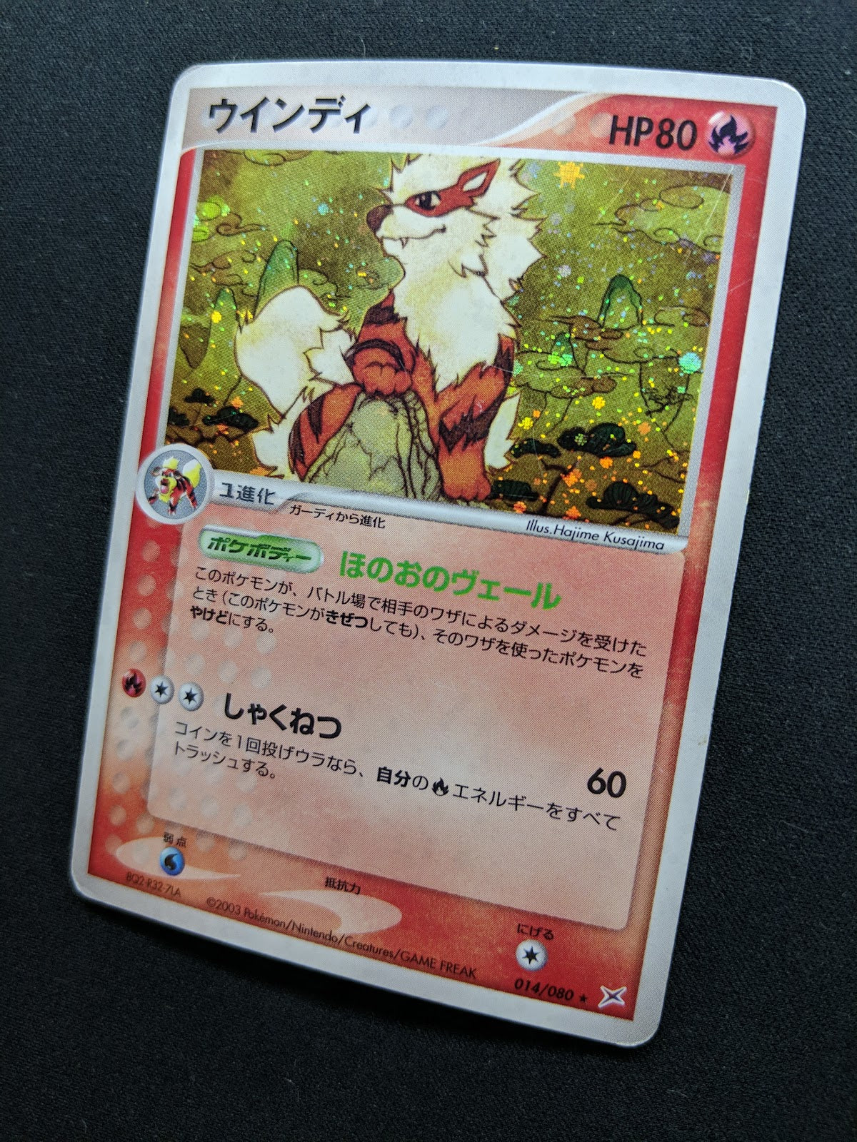 Arcanine ex Sandstorm 014/080 Pokemon Japanese Unlimited Rare Holo 2003 MP