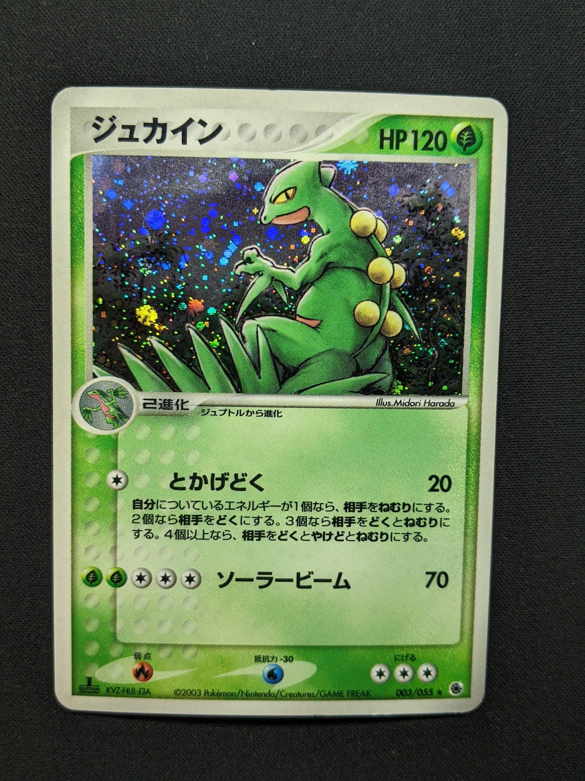 Sceptile ex Ruby & Sapphire 003/055 Pokemon 1st Edition Japanese Rare Holo LP