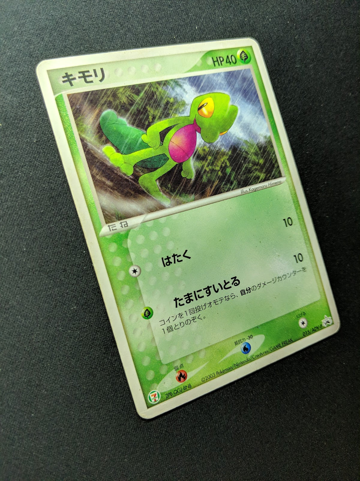 Treecko 015/ADV-P Promo Pokemon Japanese 2003 7-Eleven Fair Stamp Non Holo HP/MP