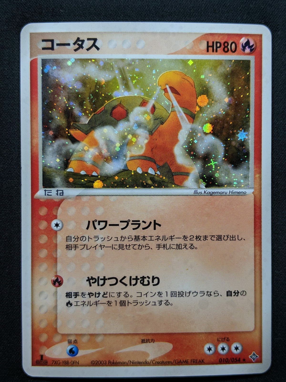 Torkoal ex Dragon 010/054 Pokemon 1st Edition Japanese Rare Holo 2003 ADV LP