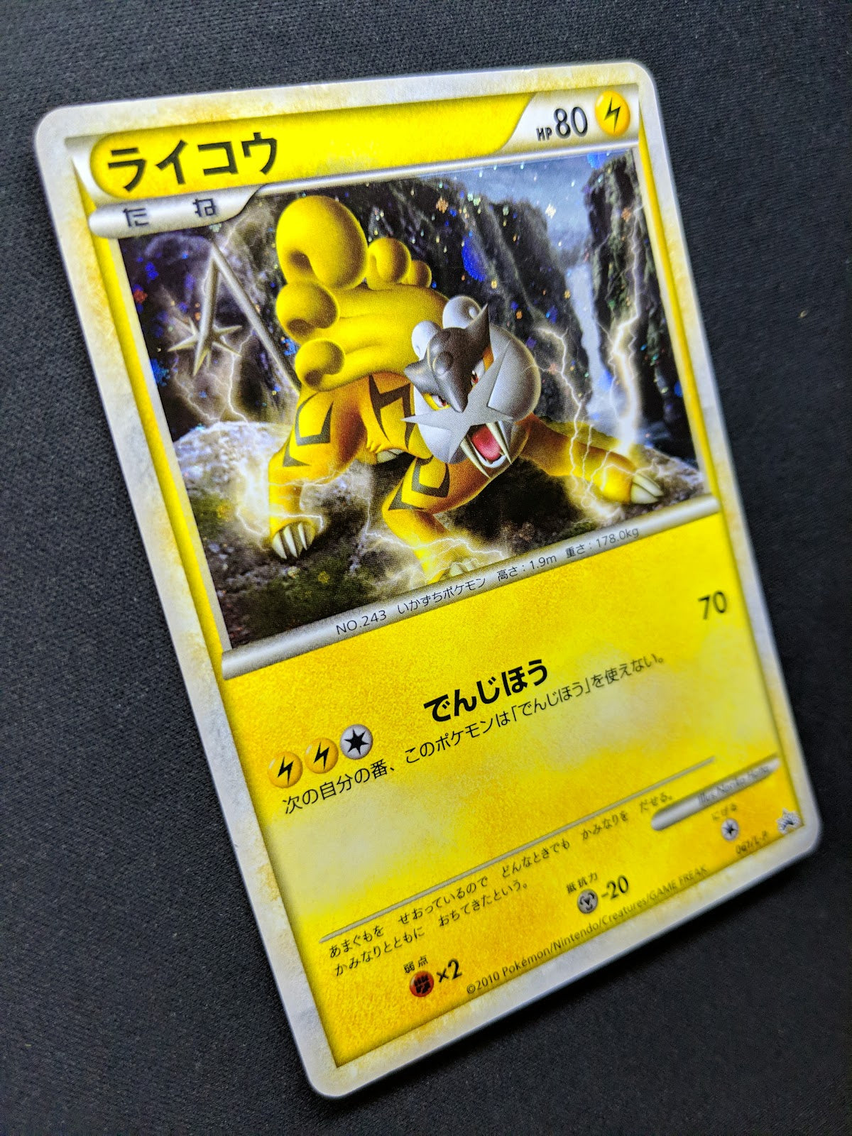 Raikou 061/L-P Promo Pokemon Japanese Holo 2010 Shiny LEGEND Perfect Set LP