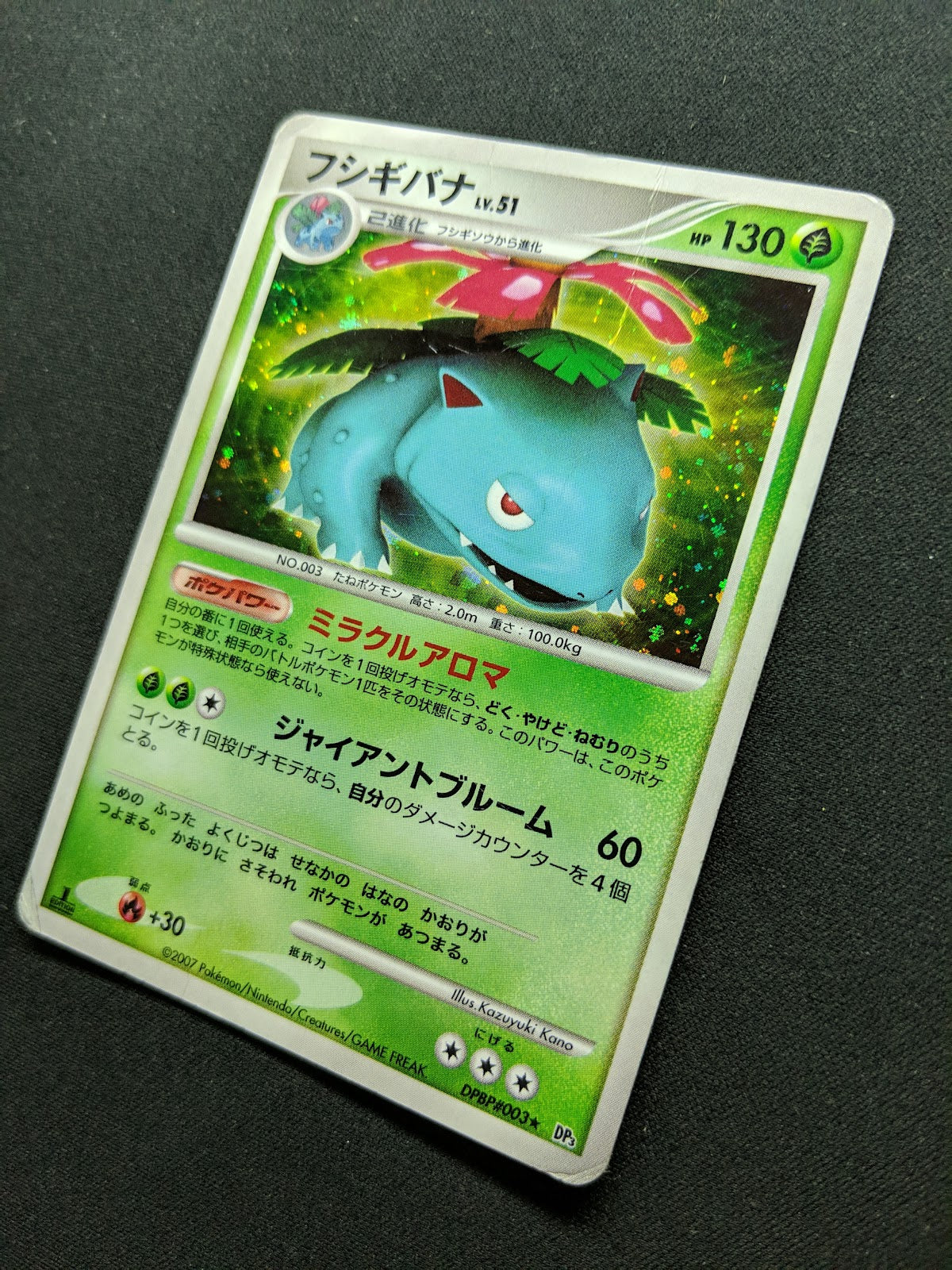 Venusaur DP3 Secret Wonders Pokemon 1st Edition DPBP#003 Japanese Holo DM