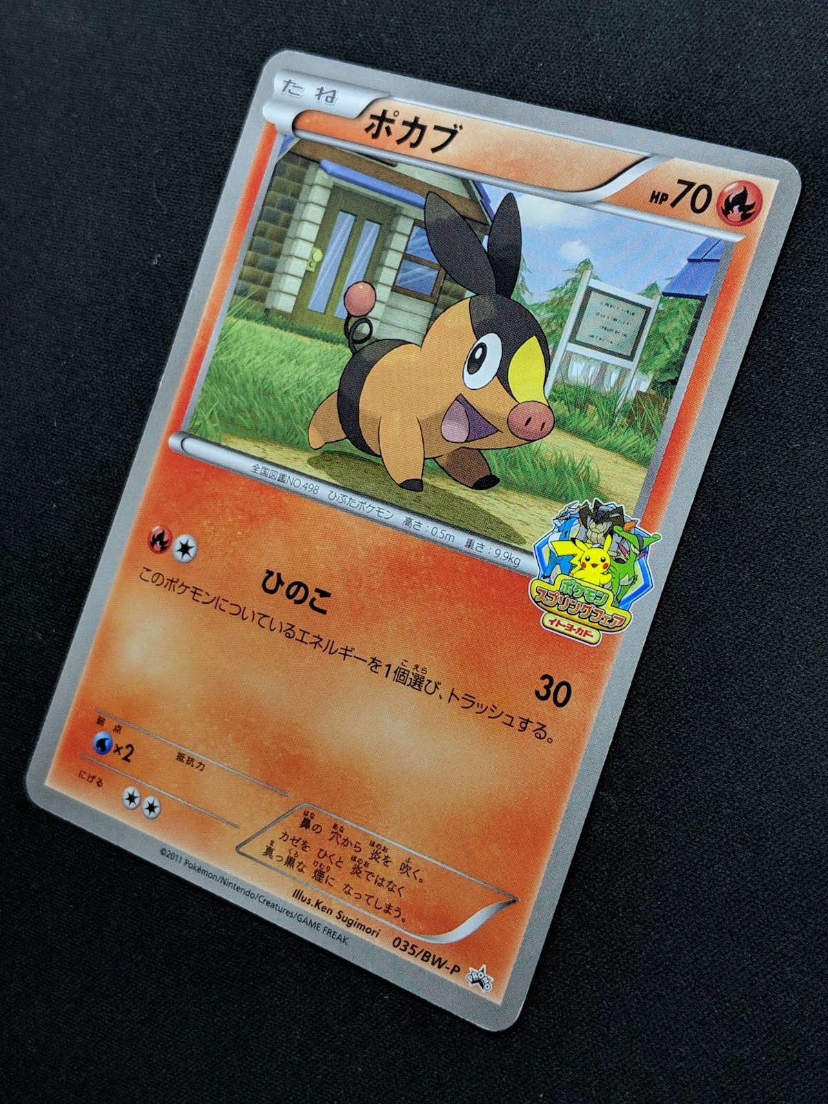 Tepig 035/BW-P Promo Pokemon Japanese 2011 Ito-Yokado BW Quiz Rally Stamp MP/LP