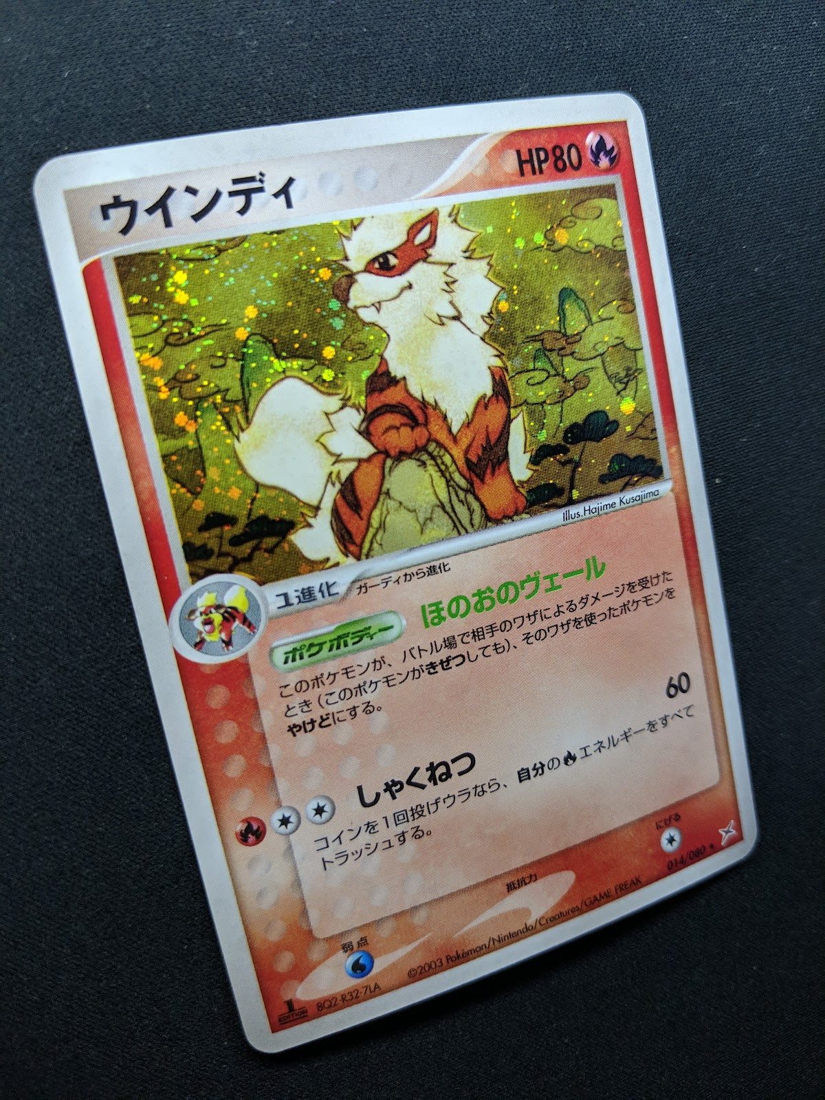 Arcanine ex Sandstorm 014/080 Pokemon 1st Edition Japanese Rare Holo 2003 LP/NM