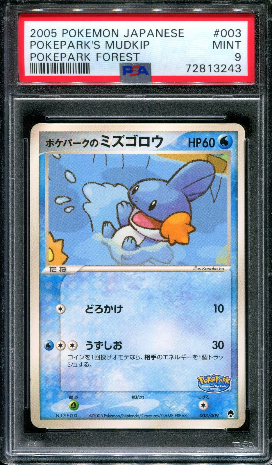 PokePark's Mudkip PokePark Forest File 003/009 Pokemon Japanese Promo PSA 9