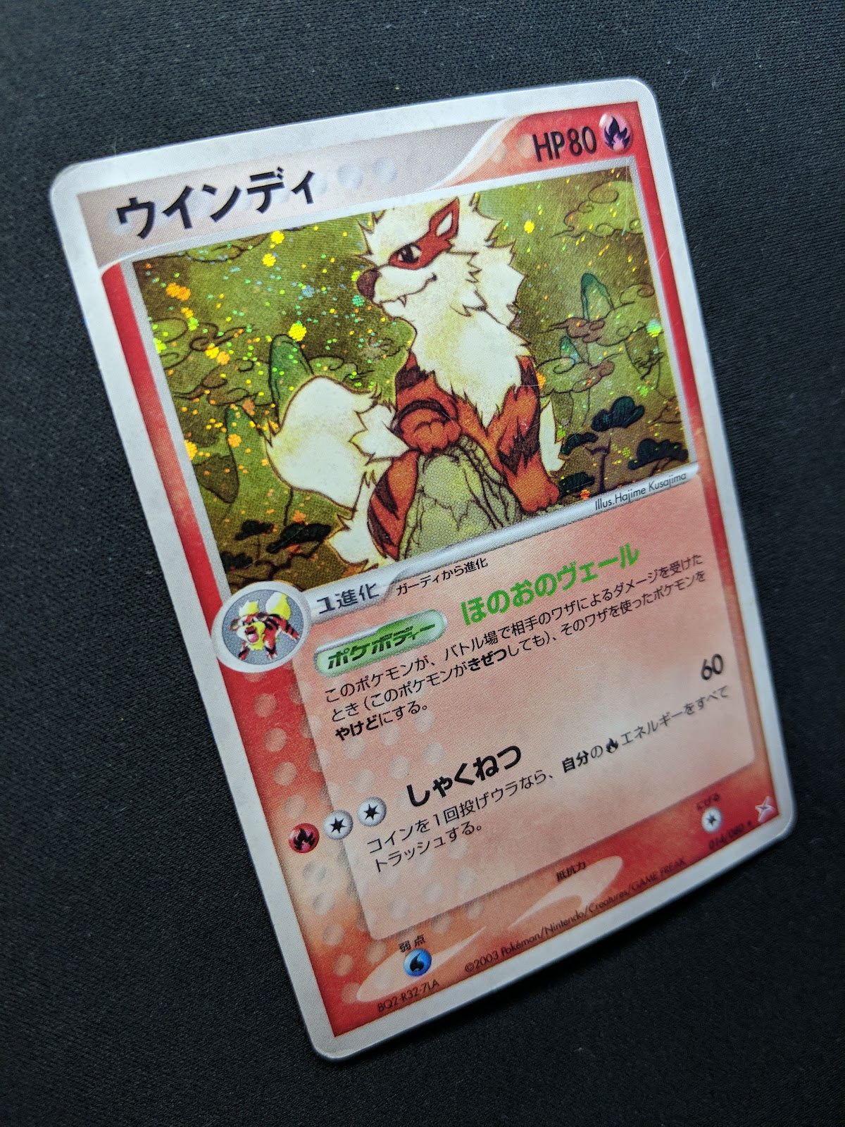 Arcanine ex Sandstorm 014/080 Pokemon Japanese Unlimited Rare Holo 2003 MP